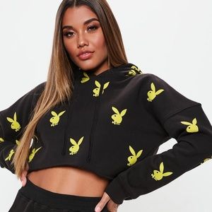 Playboy cropped hoodie🐇